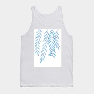 Blue Willow Leaves Tank Top